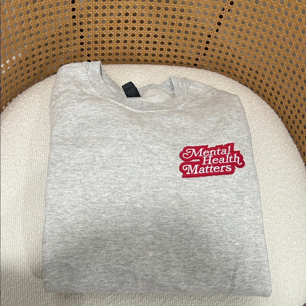 Mental Health Matters Crewneck Sweatshirt - Light Gray